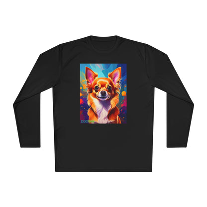 Pup Art Canvas Sport Long Sleeve Tee (Chihuahua)