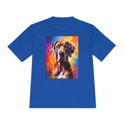 Pup Art Canvas Unisex Moisture Wicking Tee (Great Dane)