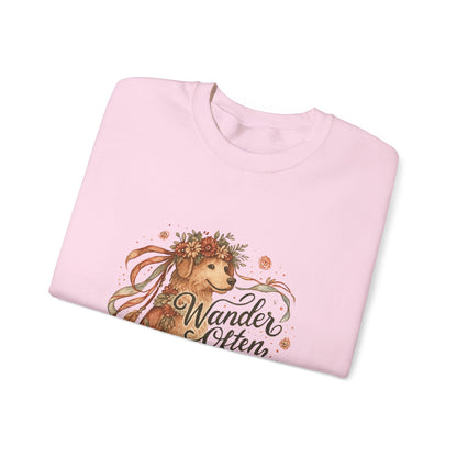 Dogtown Boho Revival Unisex Heavy Blend™ Crewneck Sweatshirt (Golden Retriever)