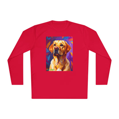 Pup Art Canvas Sport Long Sleeve Tee (Yellow Lab)