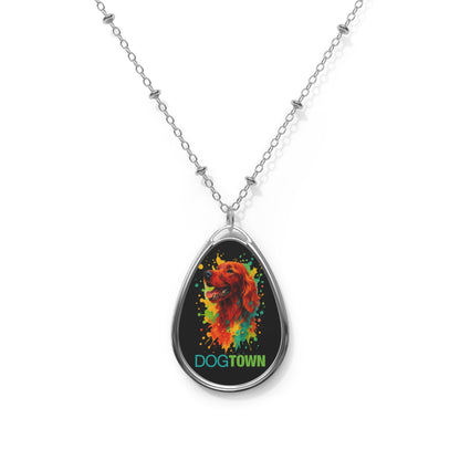 Dogtown Oval Necklace - Irish Setter
