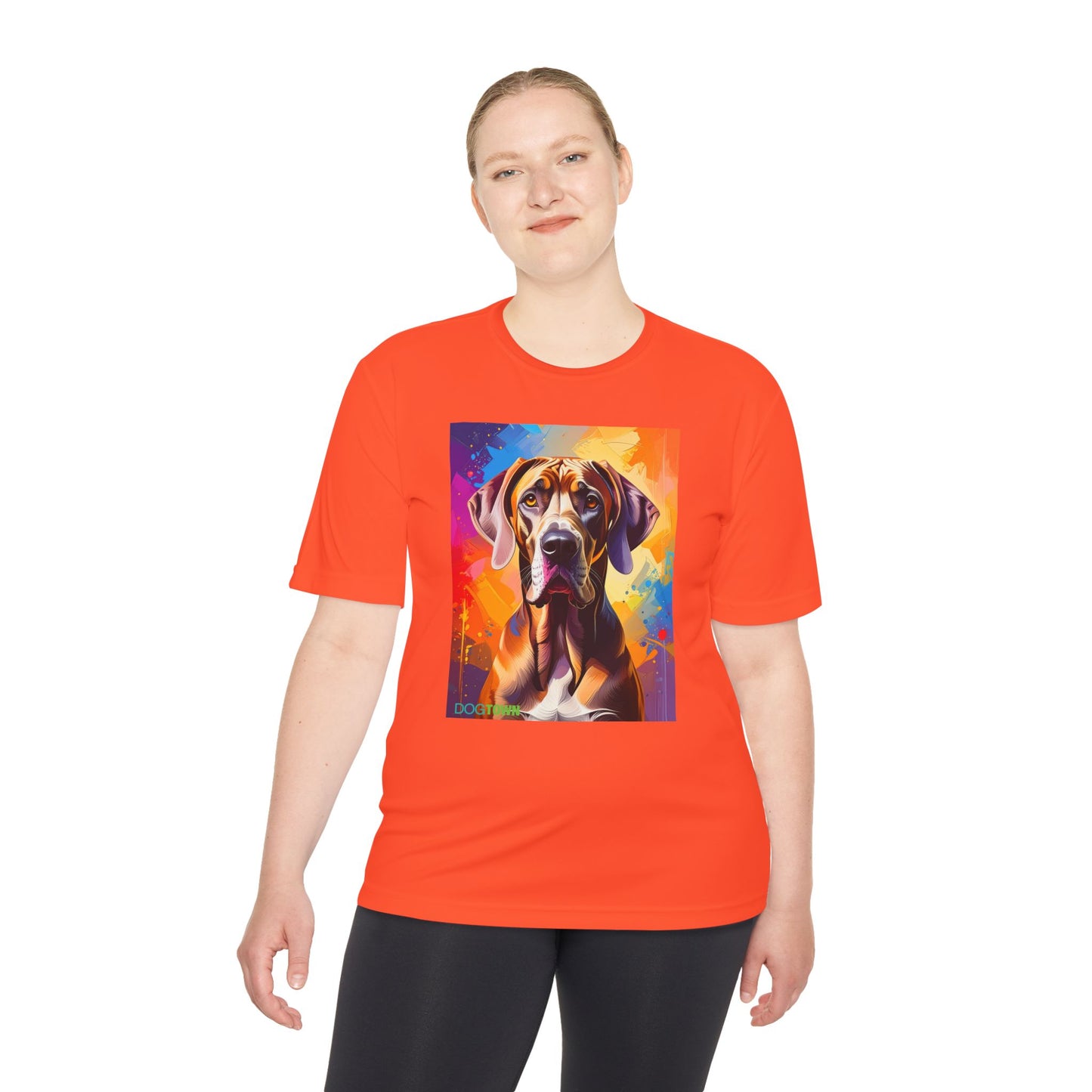 Pup Art Canvas Unisex Moisture Wicking Tee (Great Dane)