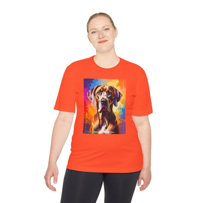 Pup Art Canvas Unisex Moisture Wicking Tee (Great Dane)