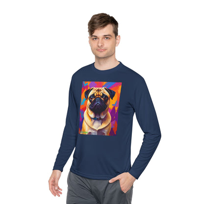 Pup Art Canvas Sport Long Sleeve Tee (Pug)