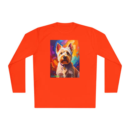 Pup Art Canvas Sport Long Sleeve Tee (West Highland White Terrier (Westie))