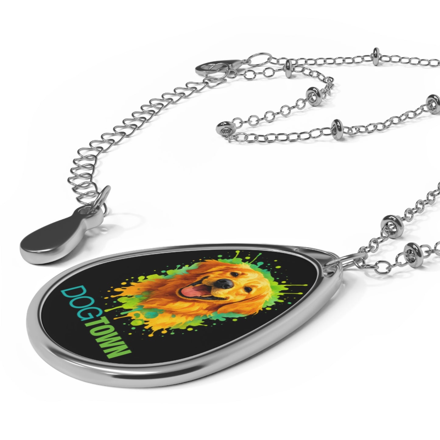 Dogtown Oval Necklace - Golden Retriever