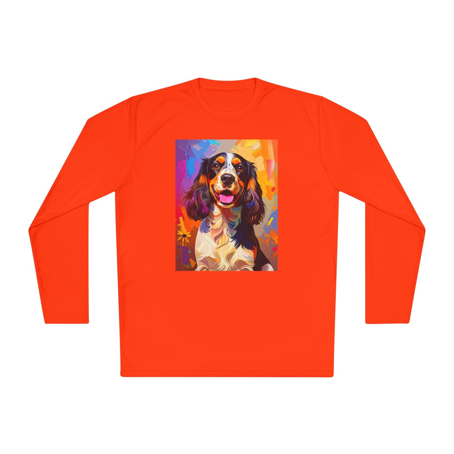 Pup Art Canvas Sport Long Sleeve Tee (English Springer Spaniel - 1)