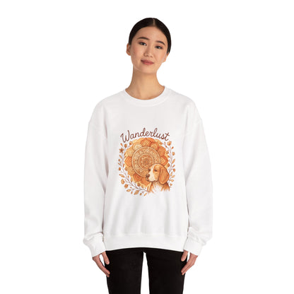 Dogtown Boho Revival "Wanderlust" Unisex Heavy Blend™ Crewneck Sweatshirt (Beagle)