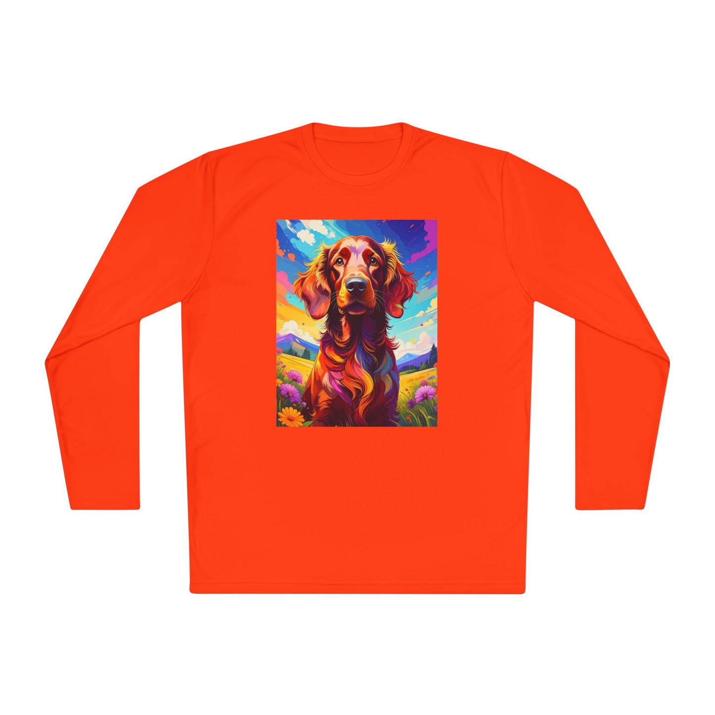 Pup Art Canvas Sport Long Sleeve Tee (Irish Setter)