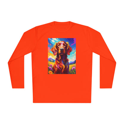 Pup Art Canvas Sport Long Sleeve Tee (Irish Setter)