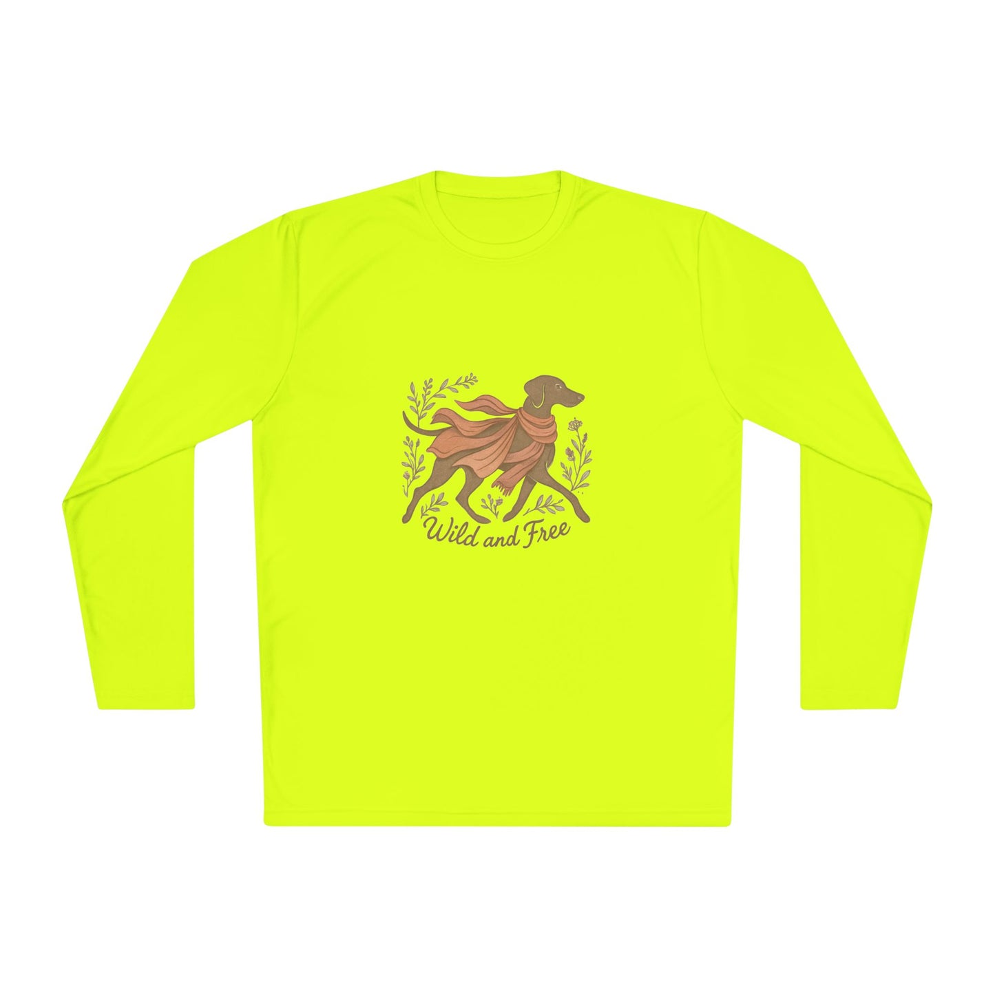 Dogtown Boho Revival "Wild and Free" Polyester Sport Long Sleeve Tee (Weimaraner)