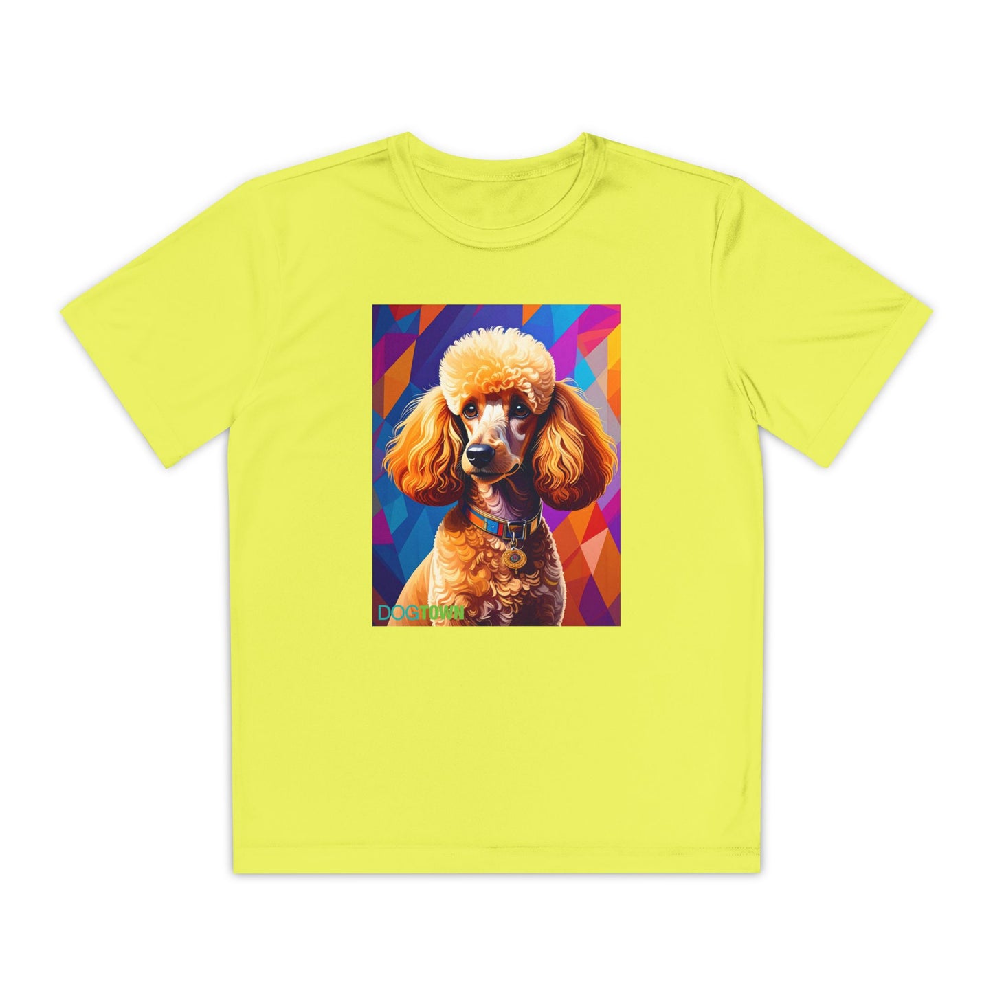 Pup Art Canvas - Kid's Sport Short Sleeve Tee (Toy Poodle)