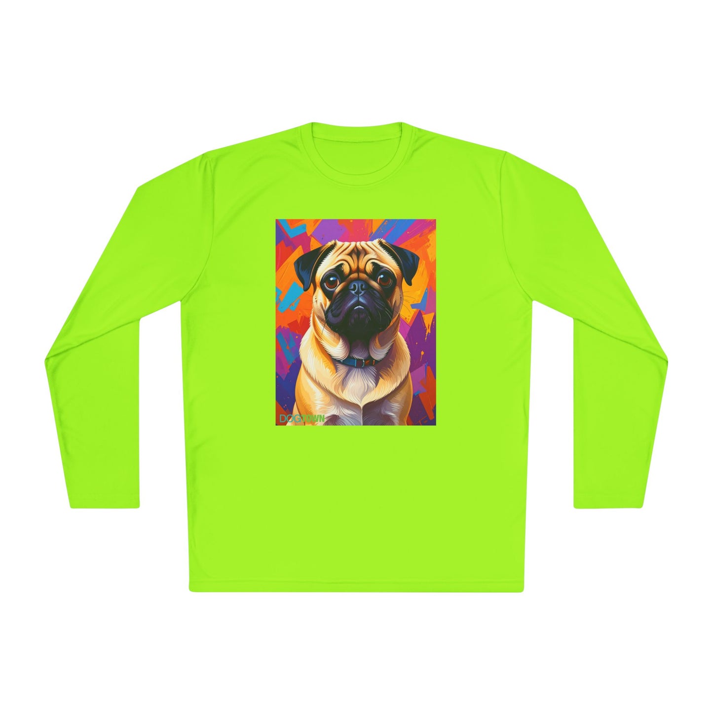 Pup Art Canvas Sport Long Sleeve Tee (Pug)