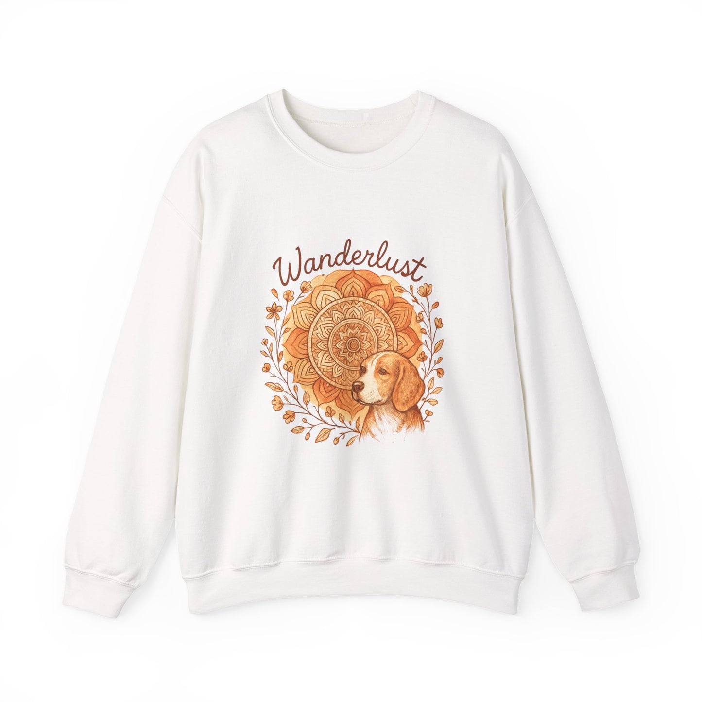 Dogtown Boho Revival "Wanderlust" Unisex Heavy Blend™ Crewneck Sweatshirt (Beagle)