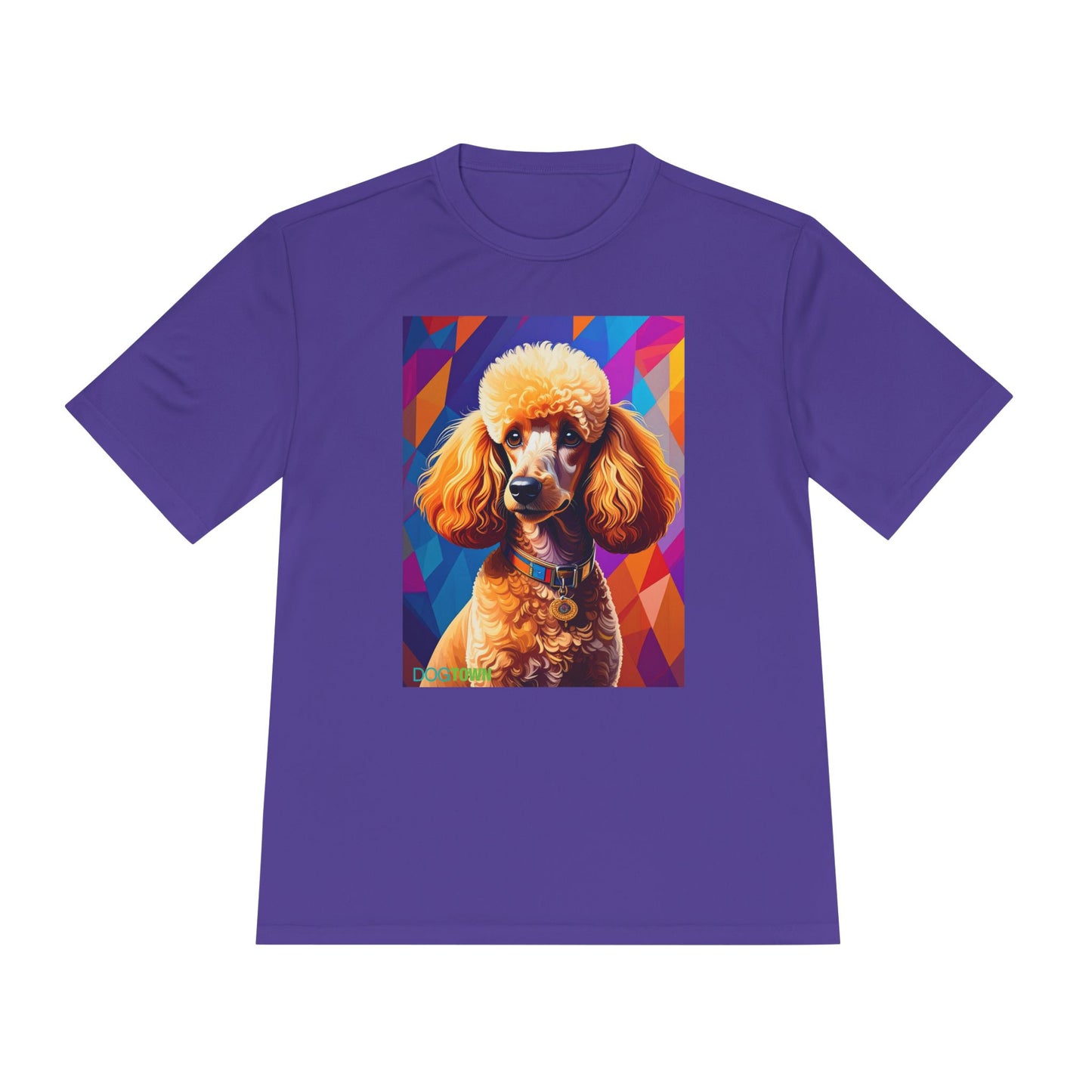Pup Art Canvas Unisex Moisture Wicking Tee (Mini Poodle)
