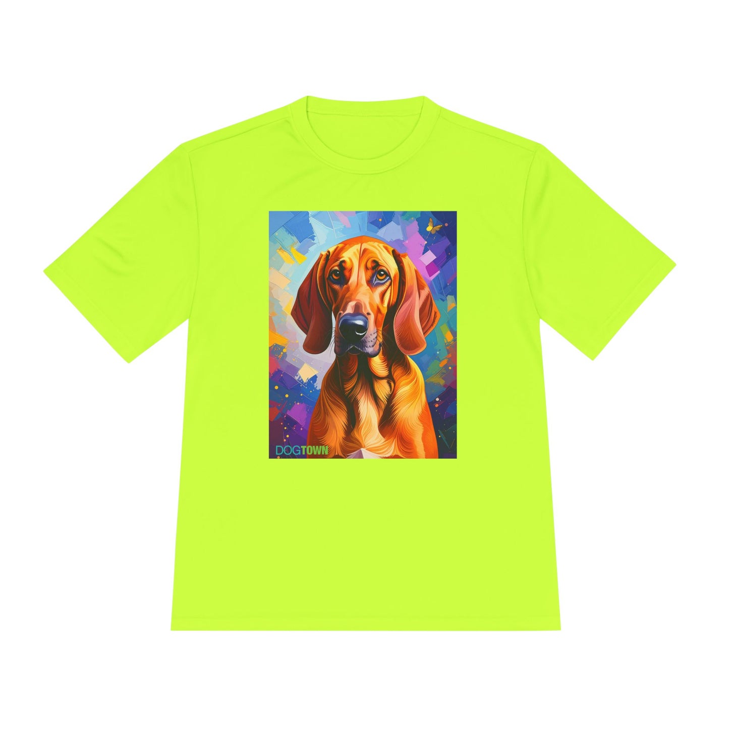 Pup Art Canvas Unisex Moisture Wicking Tee (Redbone Coonhound)