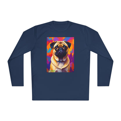 Pup Art Canvas Sport Long Sleeve Tee (Pug)