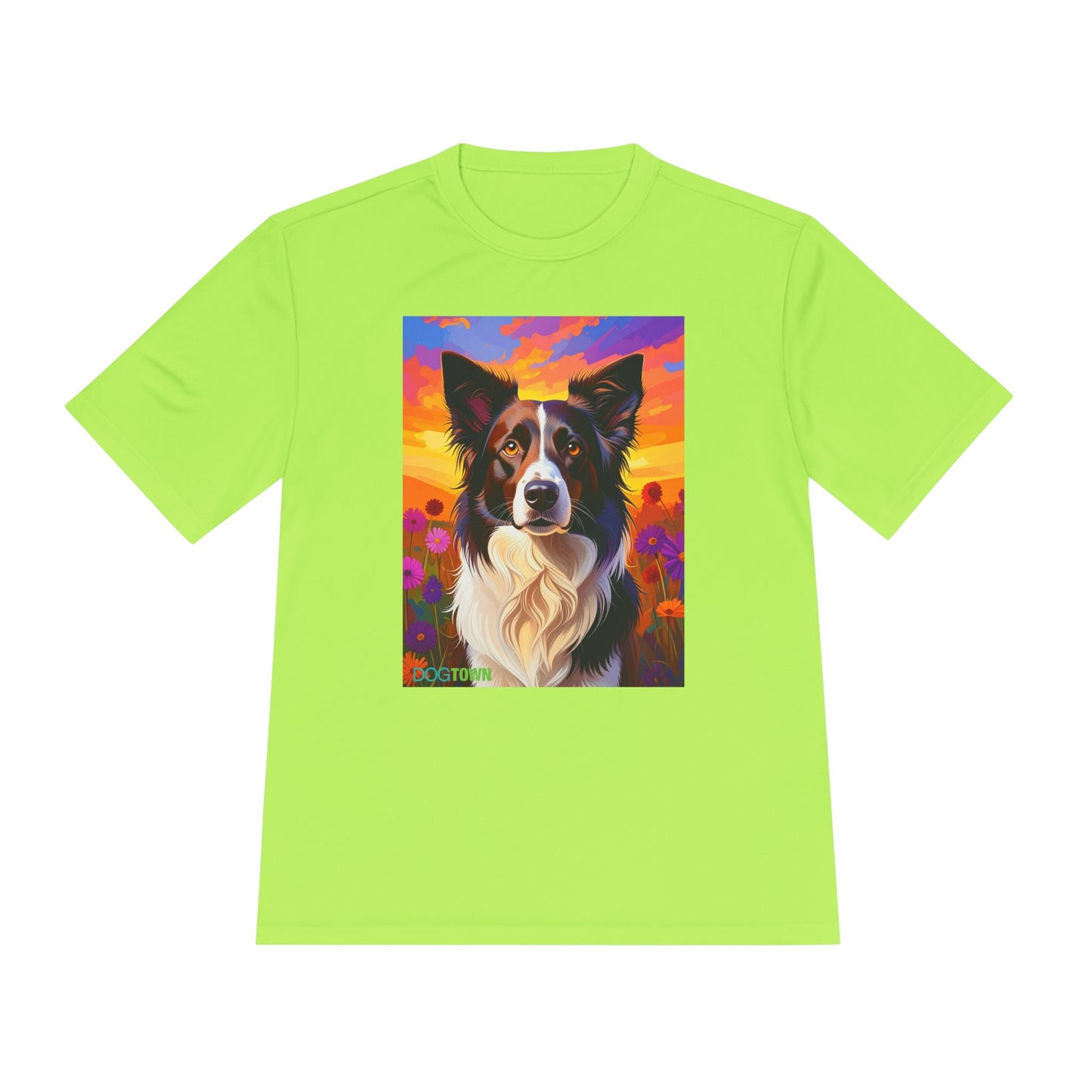 Pup Art Canvas Unisex Moisture Wicking Tee (Border Collie)