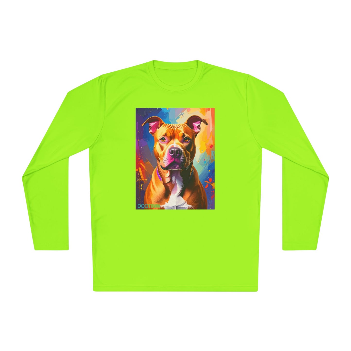 Pup Art Canvas Sport Long Sleeve Tee (Pit Bull)