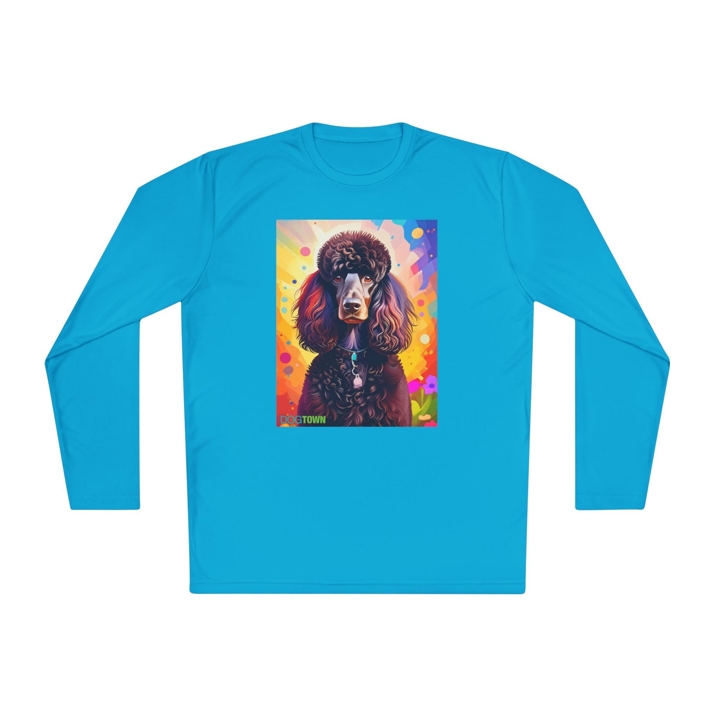 Pup Art Canvas Sport Long Sleeve Tee (Poodle Standard)