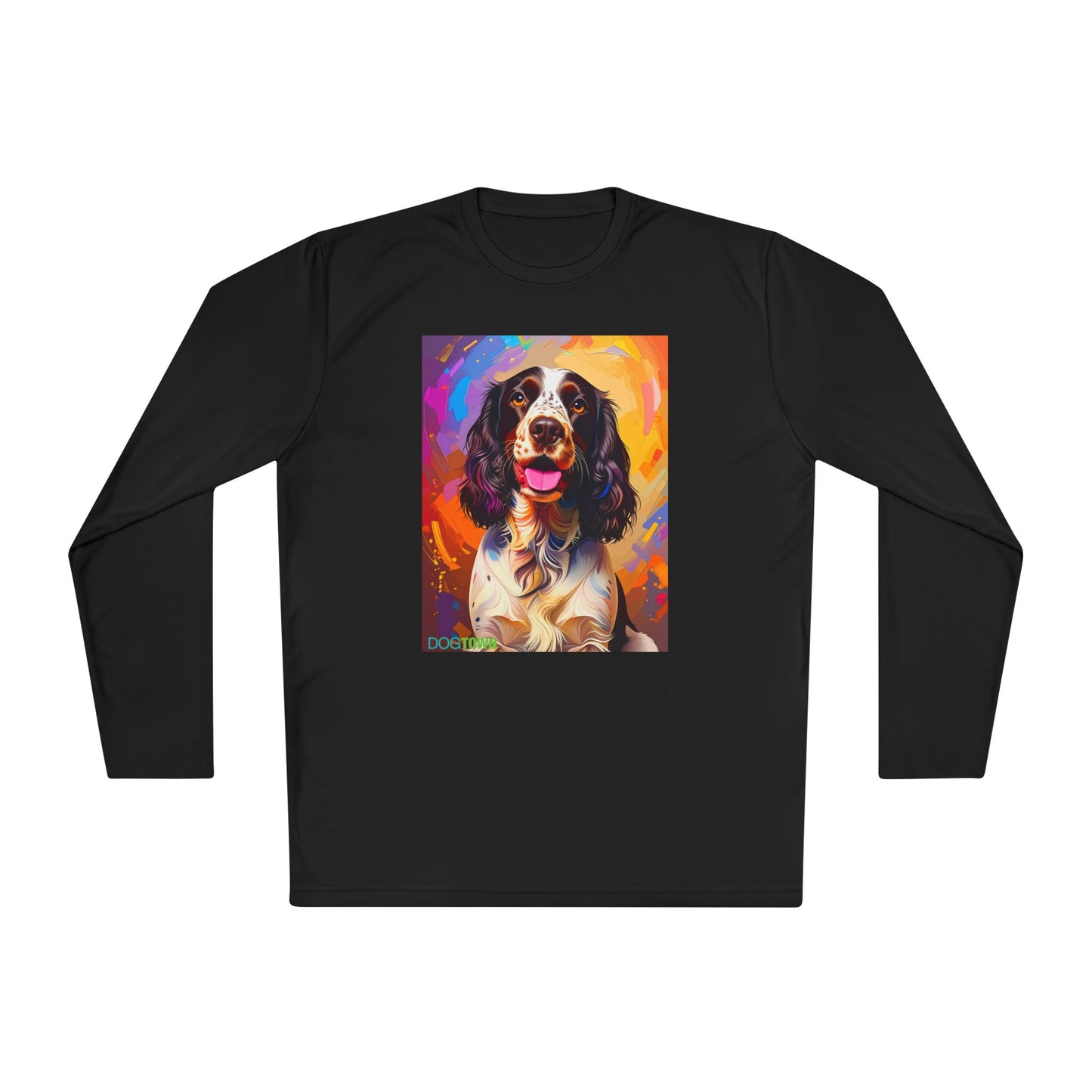 Pup Art Canvas Sport Long Sleeve Tee (English Springer Spaniel - 3)