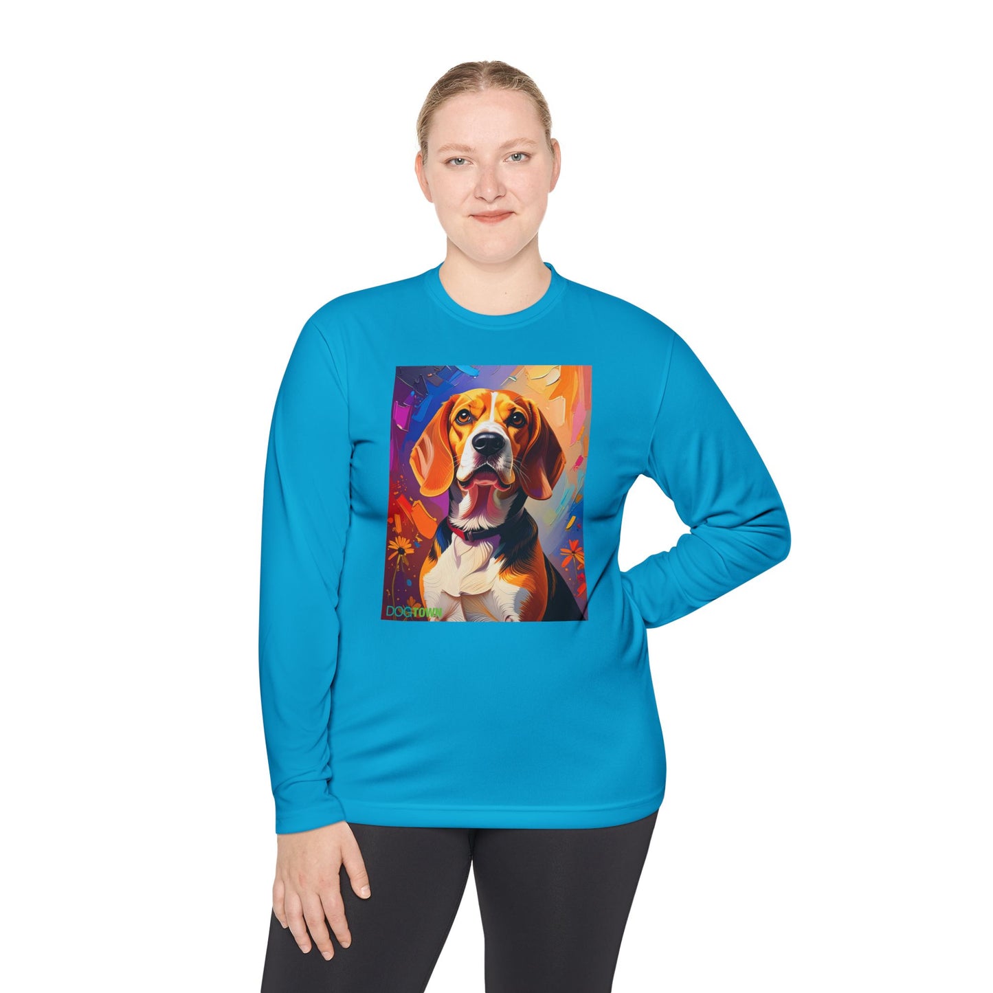 Pup Art Canvas Sport Long Sleeve Tee (Beagle)