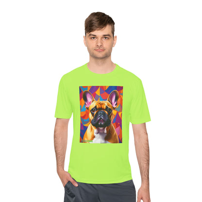 Pup Art Canvas Unisex Moisture Wicking Tee (French Bulldog)