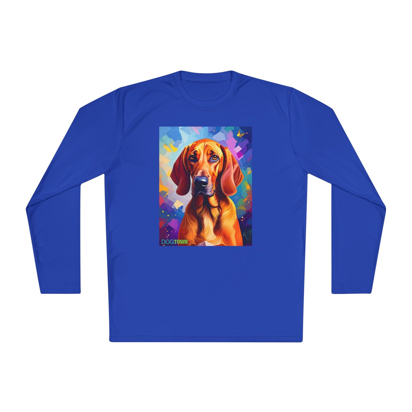 Pup Art Canvas Sport Long Sleeve Tee (Redbone Coonhound)