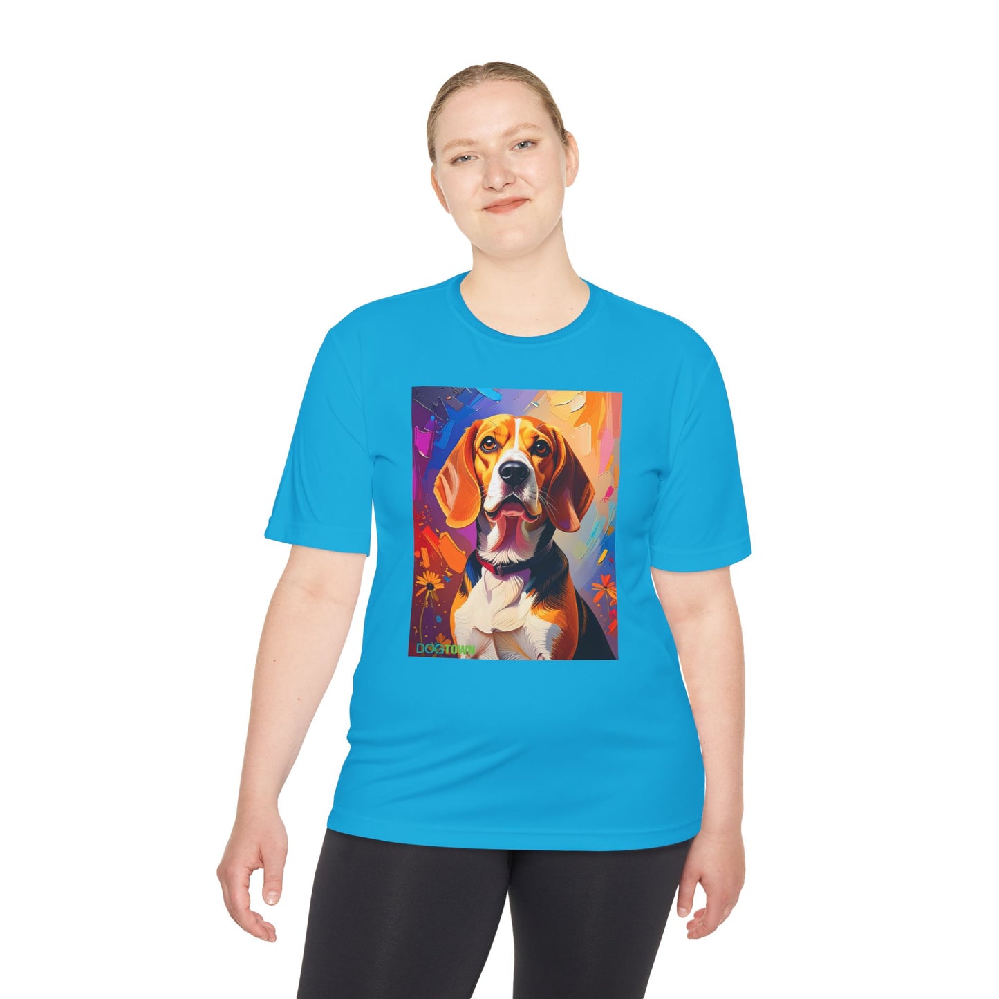 Pup Art Canvas Unisex Moisture Wicking Tee (Beagle)