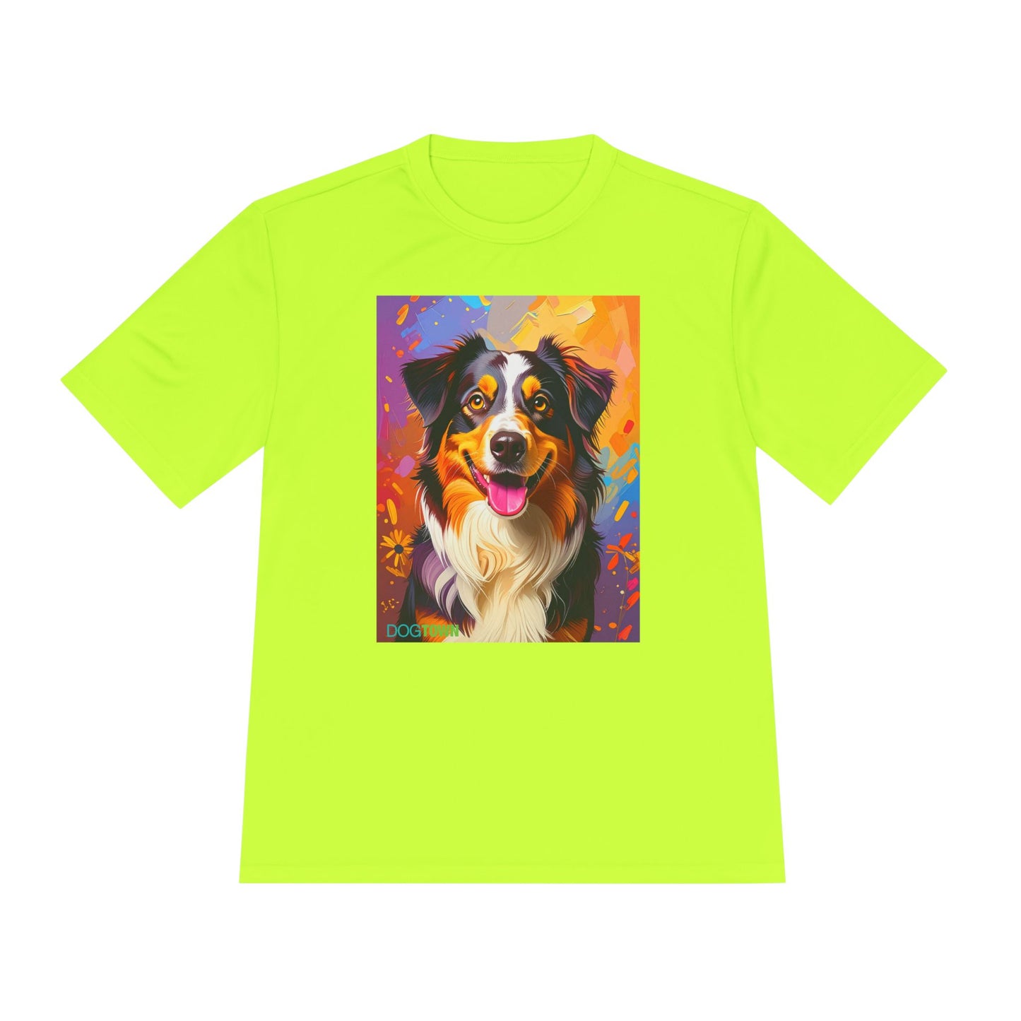 Pup Art Canvas Unisex Moisture Wicking Tee (Australian Shepherd)