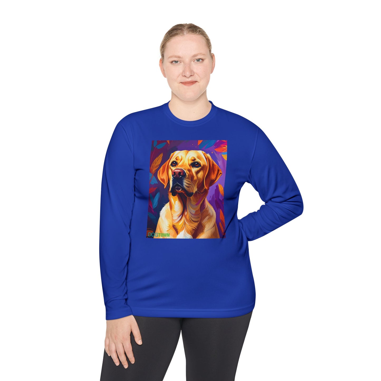 Pup Art Canvas Sport Long Sleeve Tee (Yellow Lab)