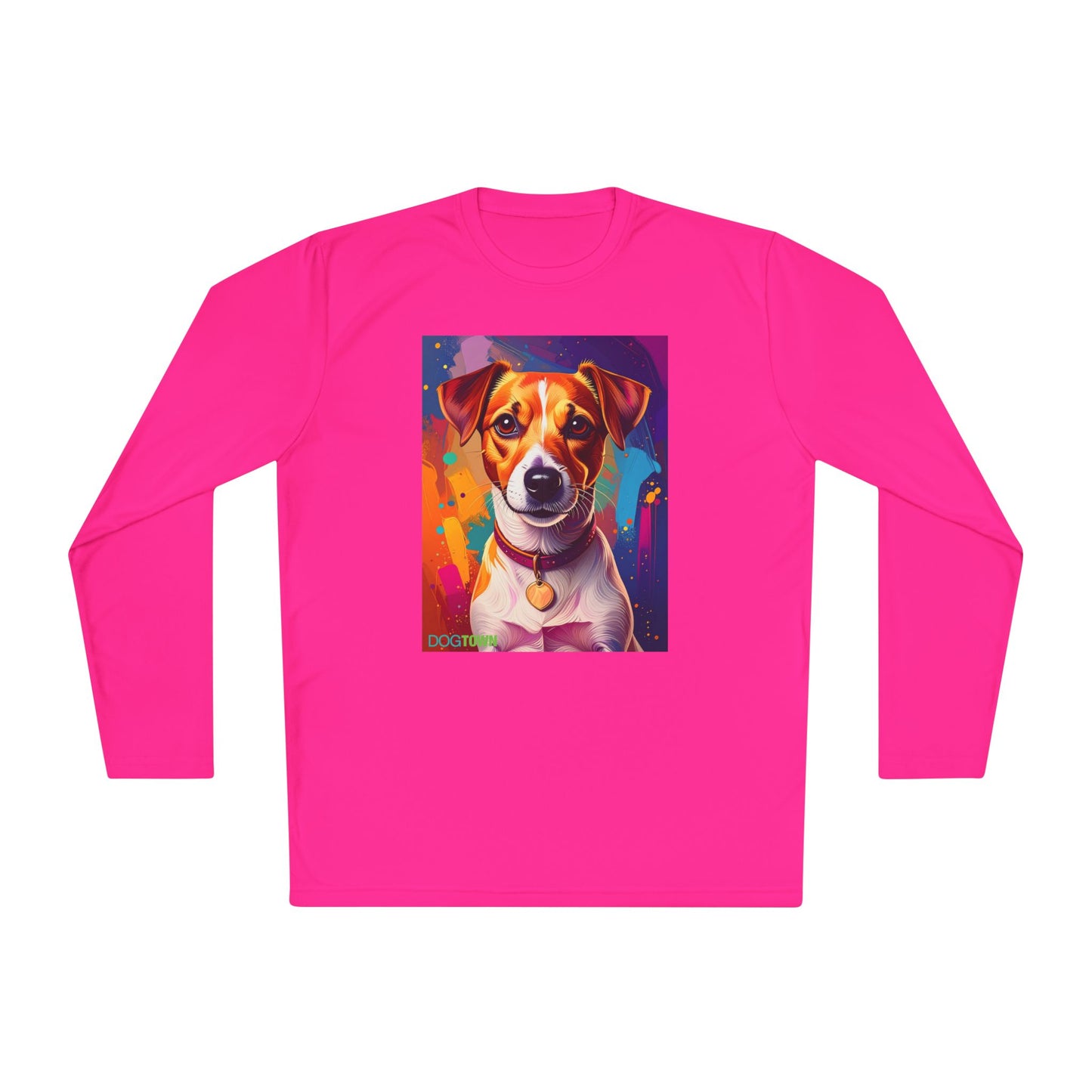 Pup Art Canvas Sport Long Sleeve Tee (Jack Russell Terrier)