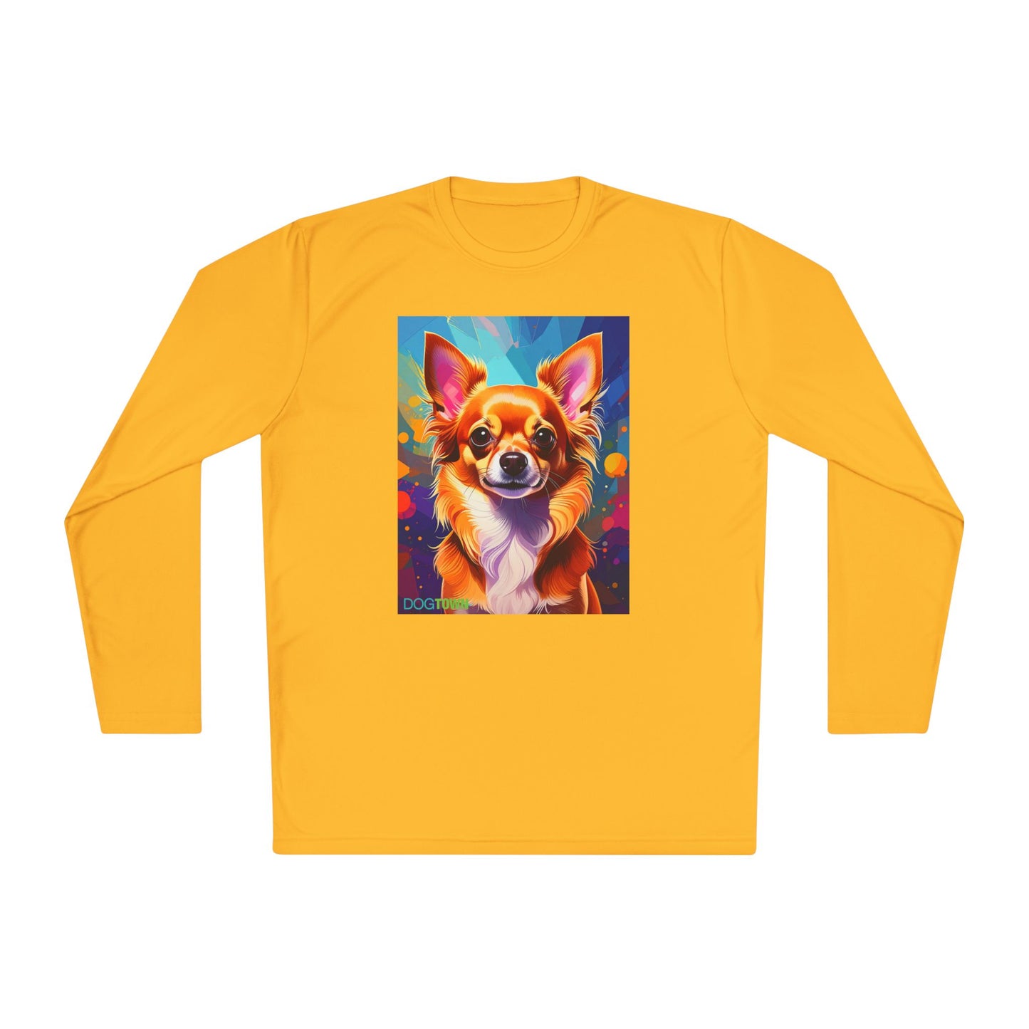 Pup Art Canvas Sport Long Sleeve Tee (Chihuahua)