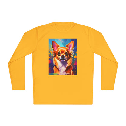 Pup Art Canvas Sport Long Sleeve Tee (Chihuahua)