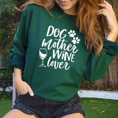 Dogs Mother Wine Lover Sweater