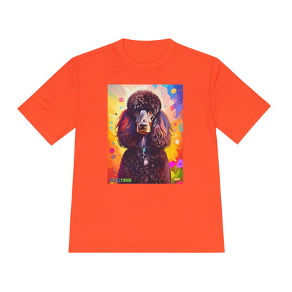 Pup Art Canvas Unisex Moisture Wicking Tee (Poodle Standard)