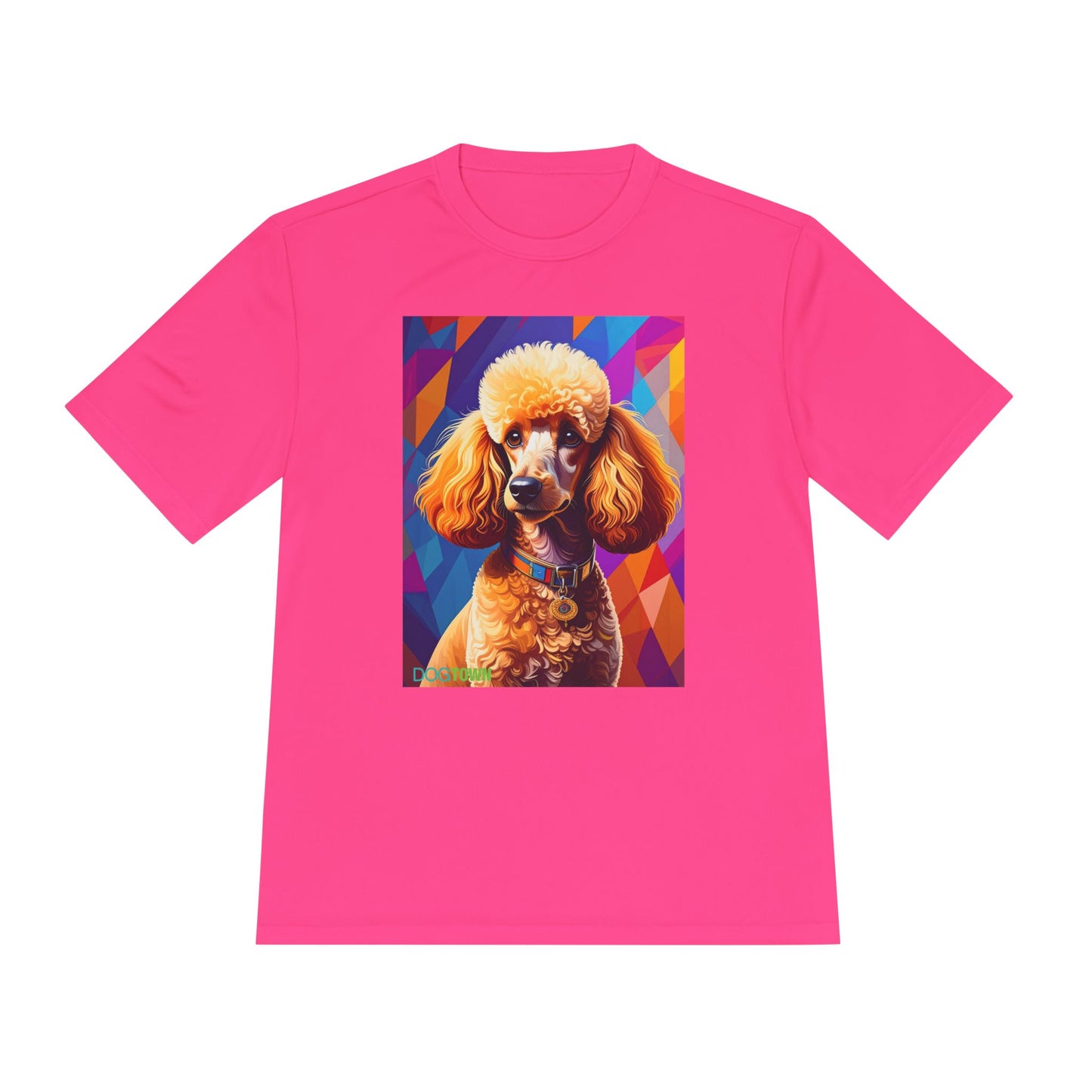Pup Art Canvas Unisex Moisture Wicking Tee (Mini Poodle)