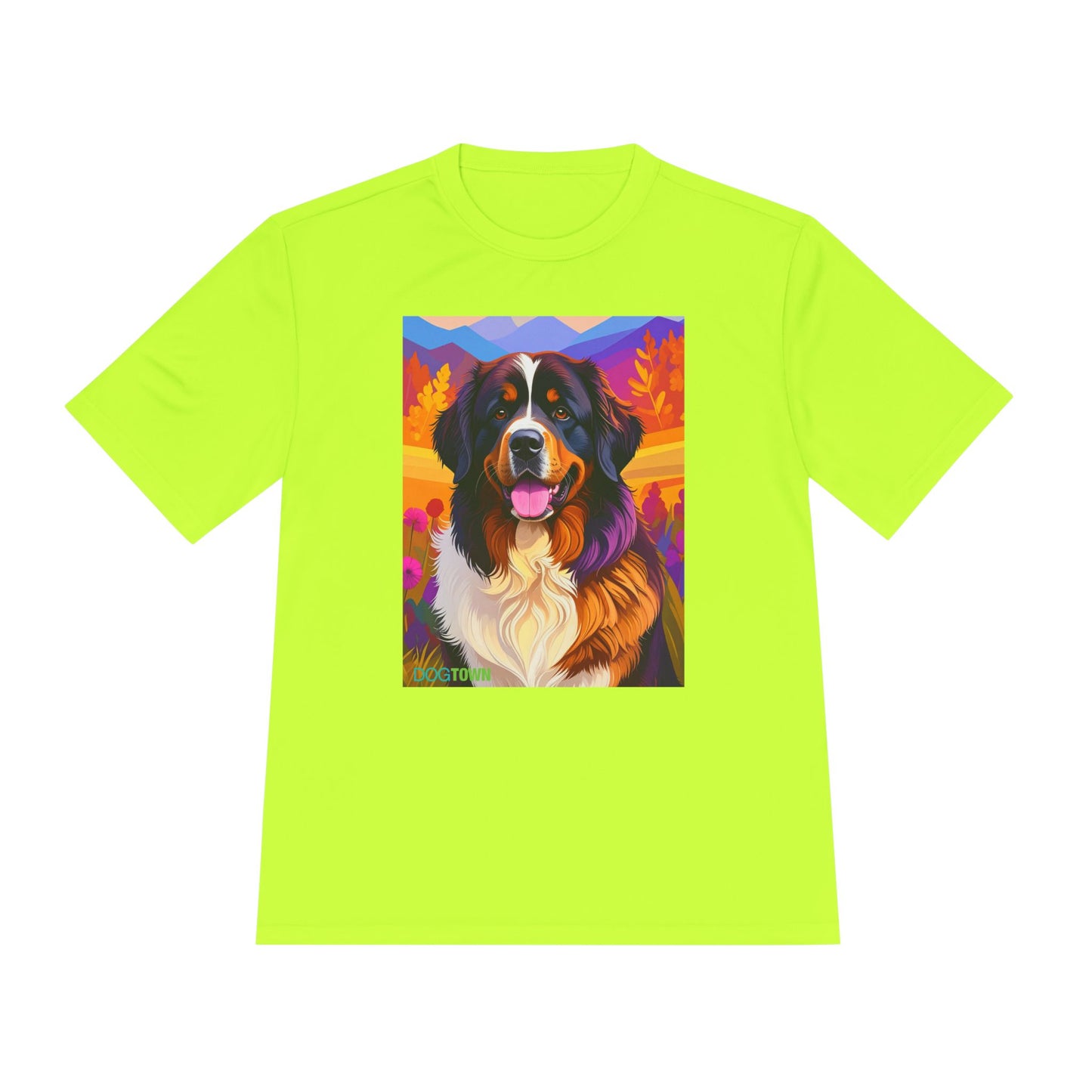 Pup Art Canvas Unisex Moisture Wicking Tee (Bernese Mountain Dog)