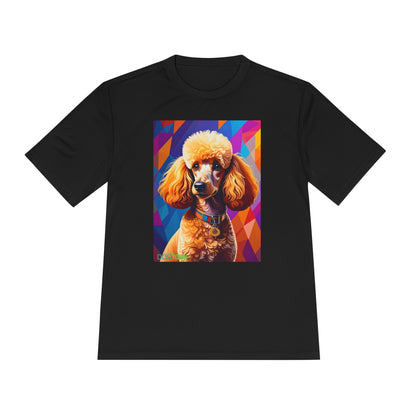Pup Art Canvas Unisex Moisture Wicking Tee (Mini Poodle)