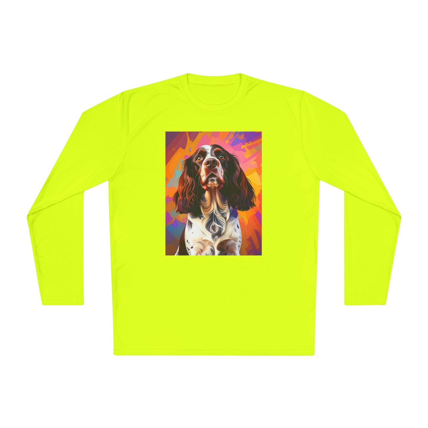 Pup Art Canvas Sport Long Sleeve Tee (English Springer Spaniel - 2)