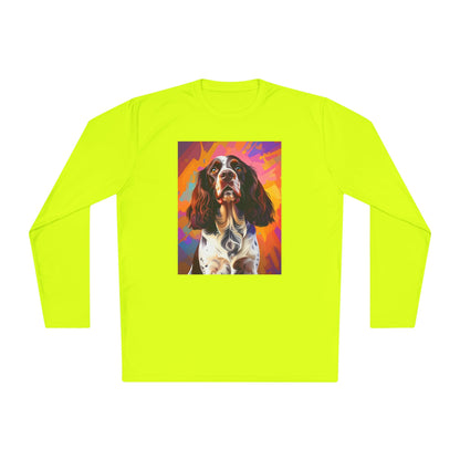 Pup Art Canvas Sport Long Sleeve Tee (English Springer Spaniel - 2)