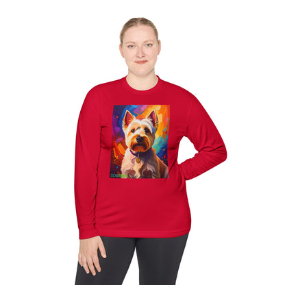 Pup Art Canvas Sport Long Sleeve Tee (West Highland White Terrier (Westie))