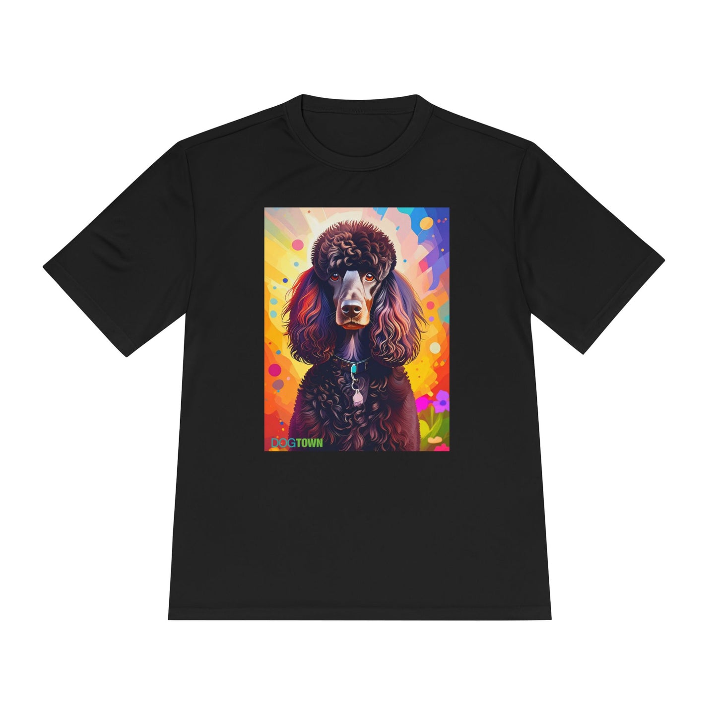 Pup Art Canvas Unisex Moisture Wicking Tee (Poodle Standard)
