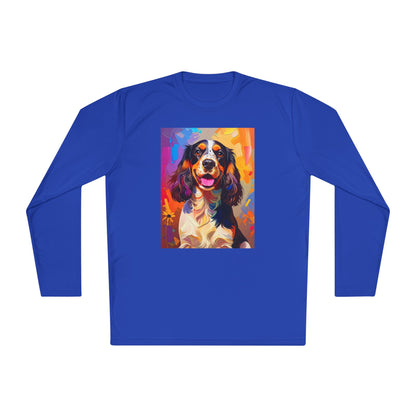 Pup Art Canvas Sport Long Sleeve Tee (English Springer Spaniel - 1)