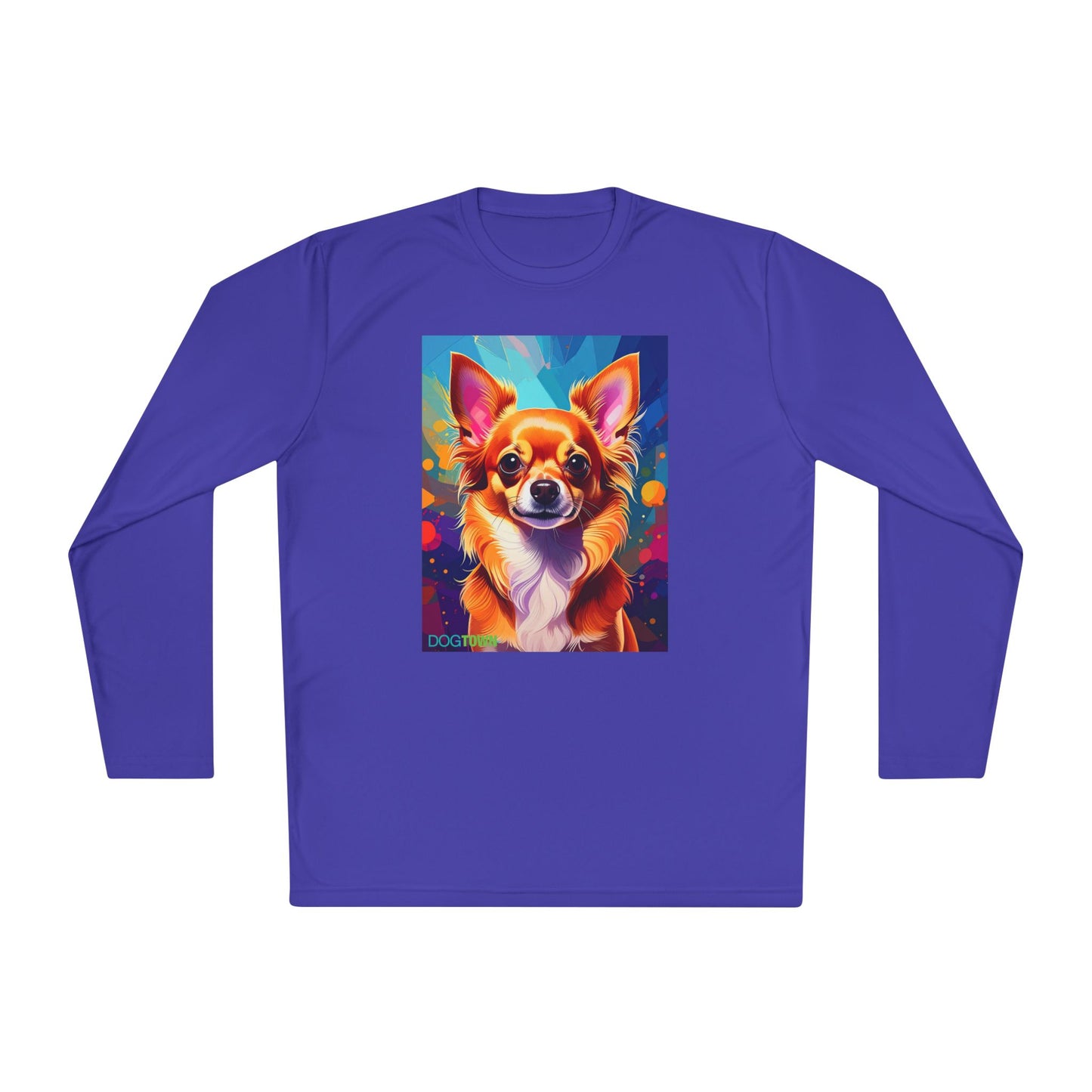 Pup Art Canvas Sport Long Sleeve Tee (Chihuahua)
