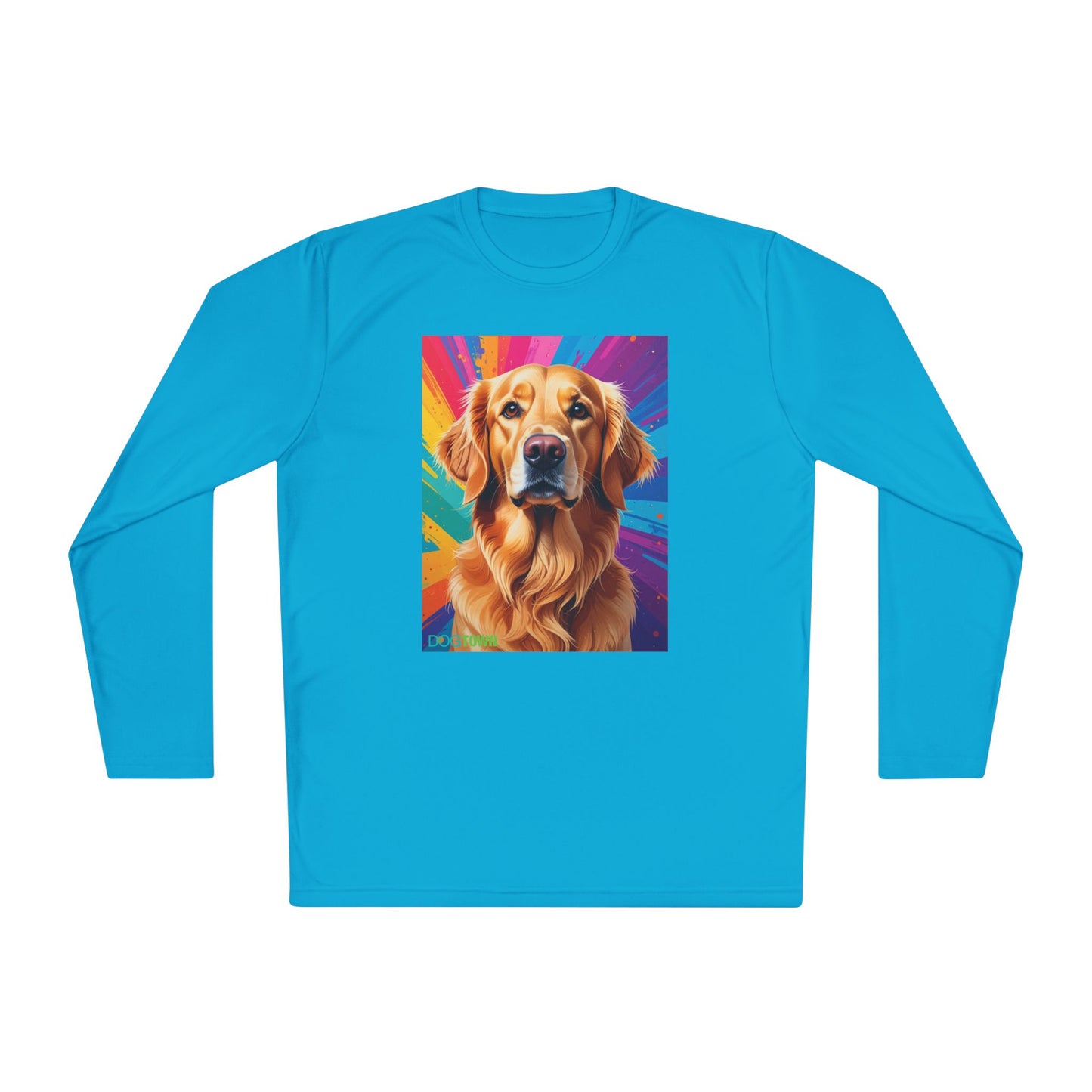 Pup Art Canvas Sport Long Sleeve Tee (Golden Retriever)