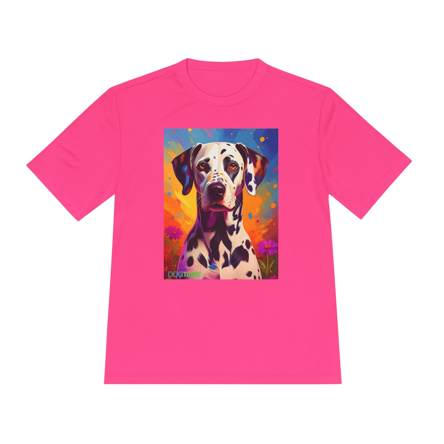 Pup Art Canvas Unisex Moisture Wicking Tee (Dalmation)