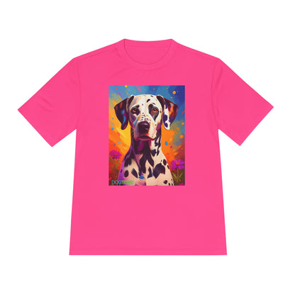 Pup Art Canvas Unisex Moisture Wicking Tee (Dalmation)