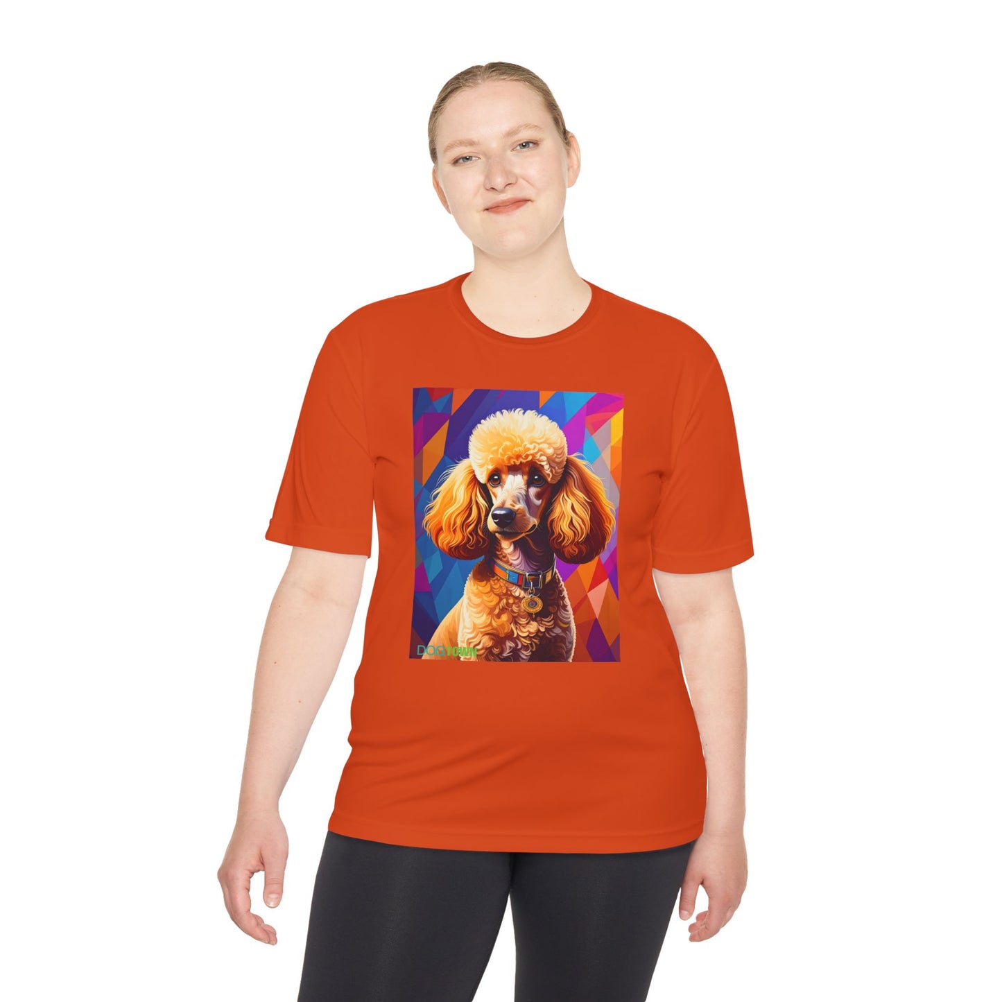 Pup Art Canvas Unisex Moisture Wicking Tee (Mini Poodle)