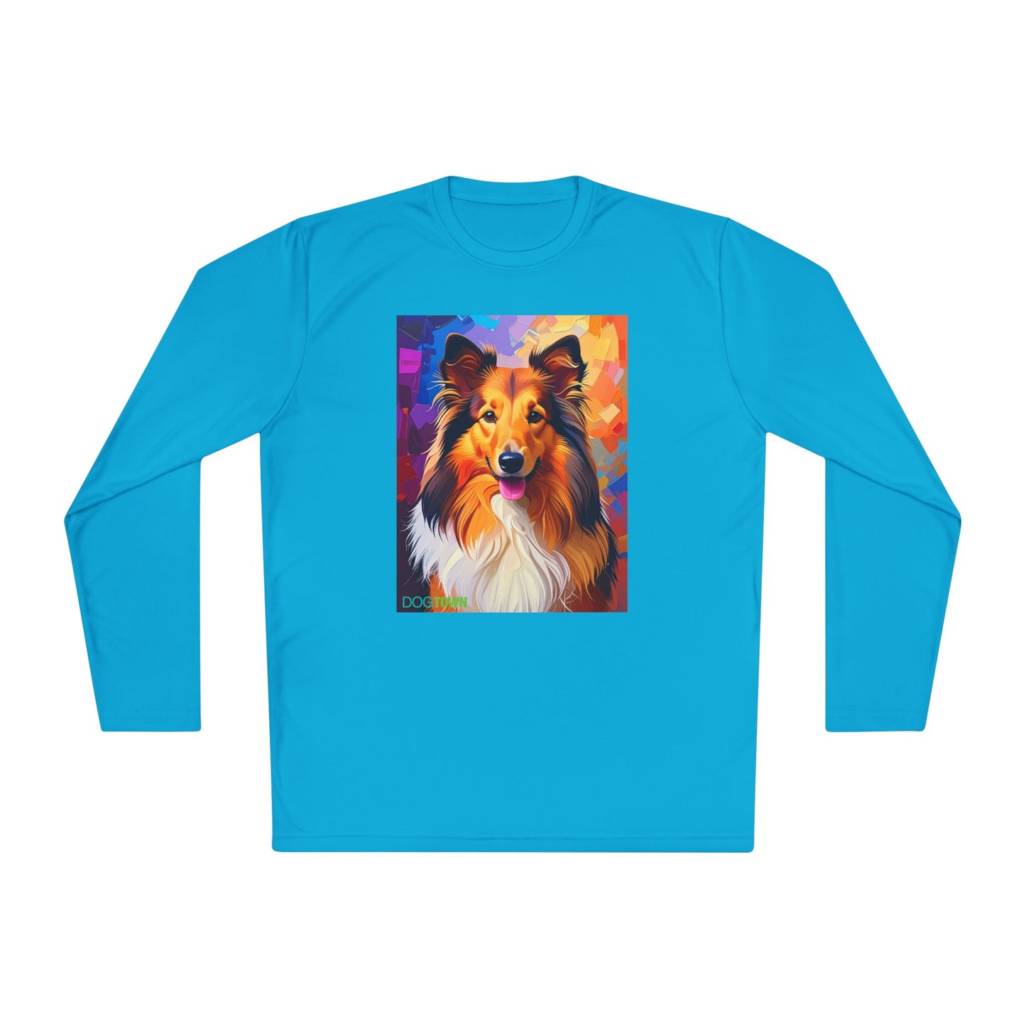 Pup Art Canvas Sport Long Sleeve Tee (Sheltie)